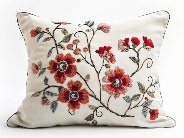 вышитая подушка